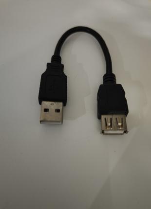 Usb cable кабель 18см продовжувач usb(папа)-usb(мама) usb 2.0