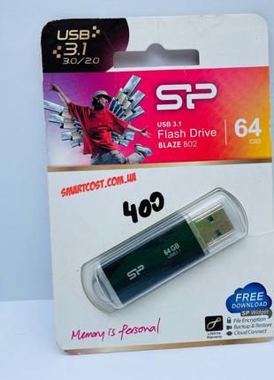Накопитель USB 3.0 SILICON POWER Blaze B02 64GB Black (SP064GB...