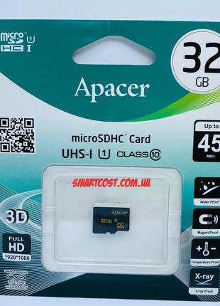 Карта памяти Apacer microSDHC 32GB сlass10 без адаптера (AP32G...