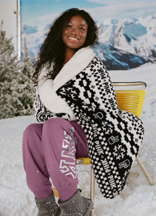 Теплий плюшевий плед sherpa blanket victoria's secret оригінал