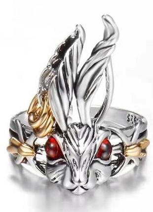 Женское кольцо Заяц Кролик с красными глазами на ушах серьга и...
