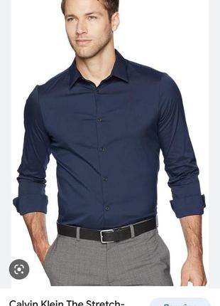 Базова синя сорочка calvin klein 15 1/2 34/35 extreme slim fit...