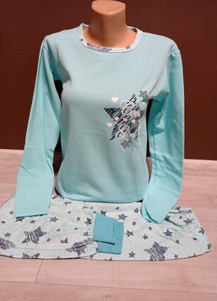 Теплая пижама для девочки подростка с микроначесом Турция 14-1...
