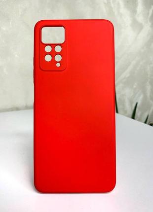 Силиконовый чехол с микрофиброй для Xiaomi Redmi Note 11 Pro к...