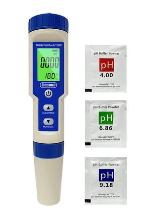 Ueomul 5 в 1 Цифровой рН-метр с TDS EC Температура солености