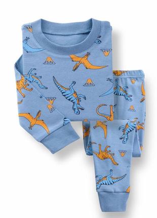 Детская пижама на мальчика арт. 723 голубые динозавры