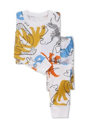 Детская пижама на мальчика арт. 730 разноцветные динозавры