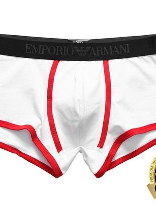 Мужские трусы хипсы emporio armani белые. премиум качество.