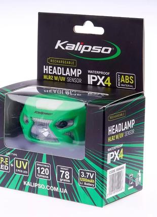 Фонарь налобный Kalipso Headlamp HLR2 W/UV Sensor аккумуляторн...