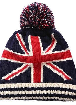 Зимняя шапка с флагом великобритания англия