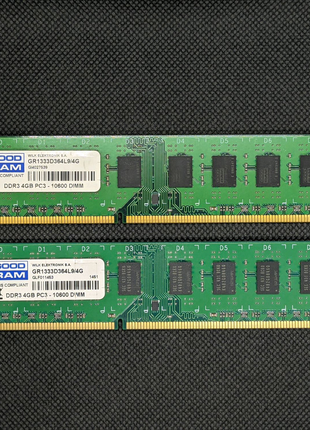 DDR3 2x4GB GOOD RAM Оперативная память