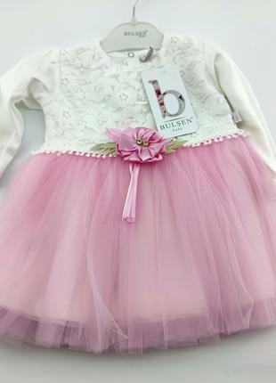 Детское платье Турция 6, 9, 12 месяцев для новорожденной девоч...
