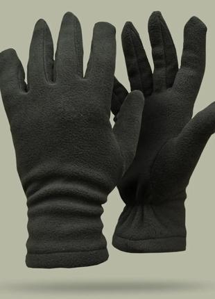 Перчатки / рукавицы флис - черные