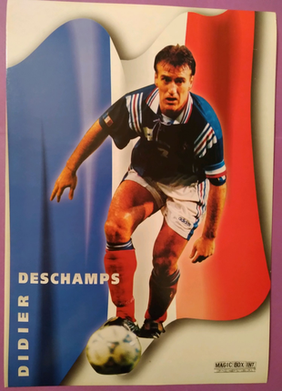 Постер 21×30см  Дід'є Дешам футболіст збірної Франції 1998р.