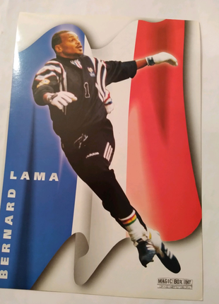 Постер 21×30см Бернар Лама футболіст збірної Франції 1998р.
