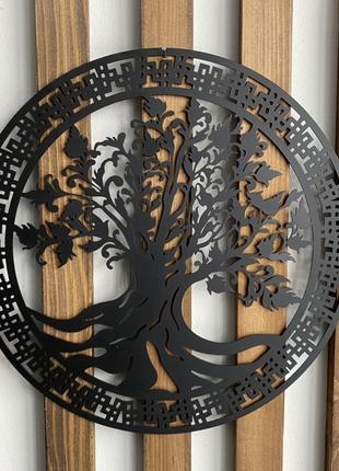 Настенный декор панно картина лофт из металла Дерево Жизни 30х...