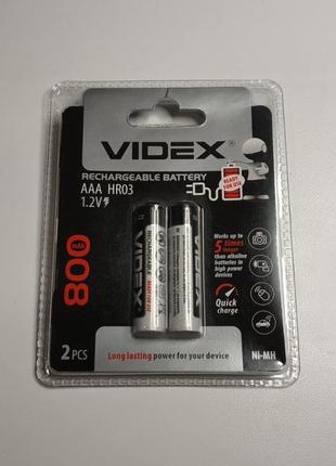 Аккумуляторы Videx HR03/AAA 1.2V 800mAh NI-MH (Ready For Use)