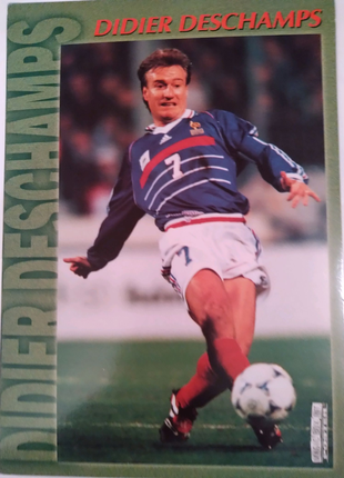 Постер 21×30см Дід'є Дешам футболіст збірної Франції 1998р.