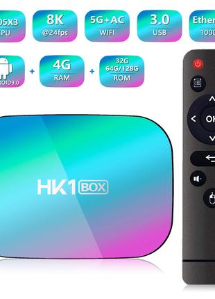 HK1 BOX Android 9.0 Smart TV Box Amlogic S905X3 CPU 4GB RAM 32...