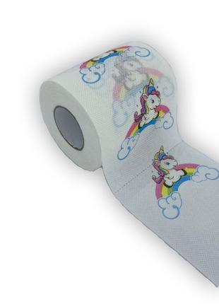Туалетная бумага с рисунком прикольный сюрприз Единорог