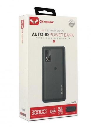 Павер банк 2.4А Power Bank Power 30000 mAh OX PW30 ABC черный