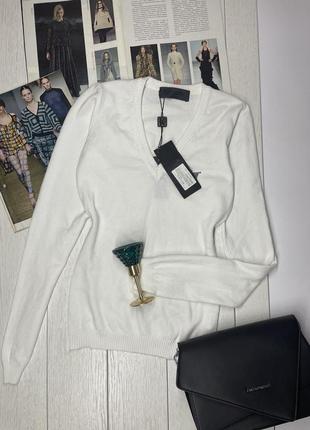 Новый белый женский хлопковый пуловер xs s реглан из хлопка