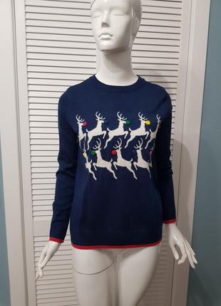 Новорічна кофта светр з оленями marks &spencer