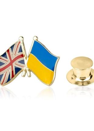 Значок пін прапор великобританія україна brgv112715 національн...
