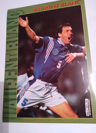 Постери 21×30см Лоран Блан футболіст збірної Франції 1998р.