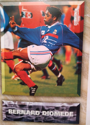 Постер 21×30см Бернар Діомед футболіст збірної Франції 1998р.