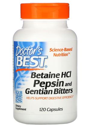 Doctor's s Best Бетаїну гідрохлорид з Пепсином і Тирличем, Бет...