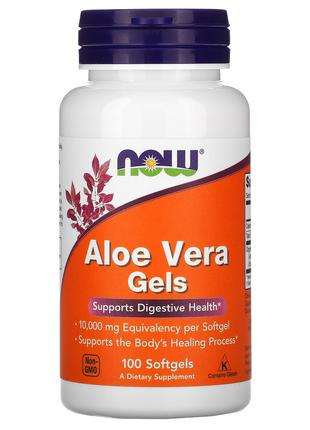 Алоэ вера Now Foods Aloe Vera для улучшения пищеварения 100 ка...
