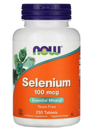 Селен 100 мкг Now Foods Selenium селенометионин без дрожжей 25...