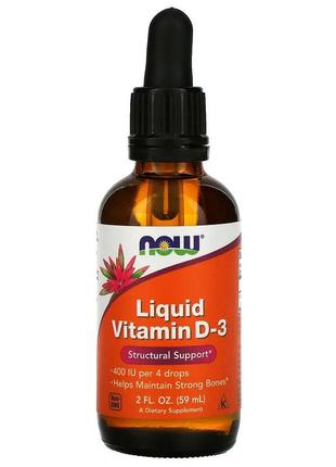 Жидкий витамин Д3 400 ME Now Foods Liquid Vitamin D3 в каплях ...