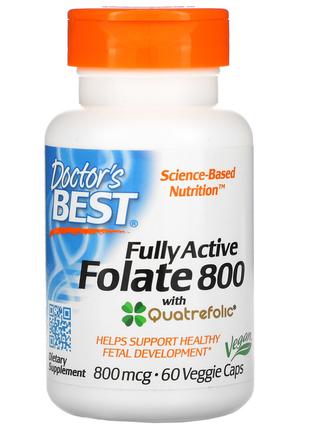 Метилфолат 800 мкг Doctor's Best Fully Active Folate Полностью...