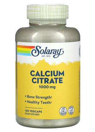 Кальцій цитрат 1000 мг Solaray Calcium Citrate для зміцнення к...