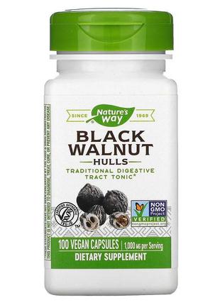 Скорлупа черного ореха 500 мг Nature's Way Black Walnut Hulls ...