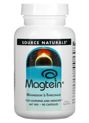 Source Naturals, Magtein, Магній L-треонат для здоров'я мозку,...