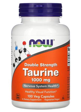 Таурин 1000 мг Now Foods Taurine двойной концентрации для нерв...