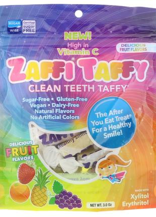 Ириски Zaffi Taffy Zollipops леденцы для чистки зубов фруктовы...