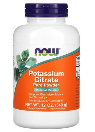 Цитрат калия 448 мг Now Foods Potassium Citrate поддерживает б...