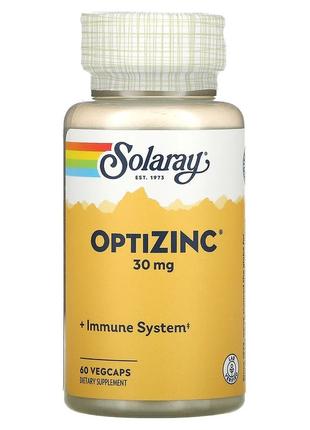 OptiZinc 30 мг Solaray Опти Цинк поддержка иммунной и эндокрин...