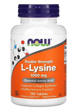 L-лізин 1000 мг Now Foods амінокислота сприяє синтезу колагену...