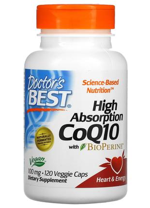 Легкоусвояемый CoQ10 100 мг Doctor's Best коэнзим Q10 убихинон...