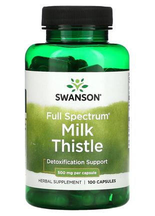 Расторопша 500 мг Swanson Milk Thistle для здоровья печени 100...