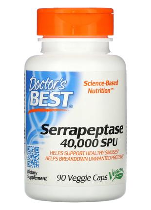 Серрапептаза 40 000 SPU Doctor's Best Serrapeptase протеолитич...
