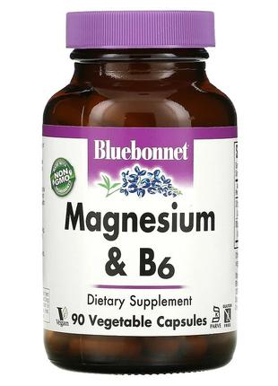 Магний и витамин Б6 Bluebonnet Nutrition Magnesium B6 90 вегет...