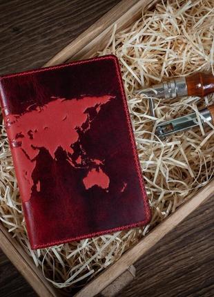 Обкладинка для паспорта hiart pc-01 shabby red berry "world ma...