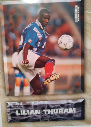 Постер 21×30см Ліліан Тюрам футболіст збірної  Франції 1998р.