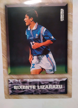 Постер 21×30см Біксант Лізаразю футболіст збірної Франції 1998р.